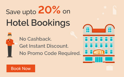 Upto 20% Off on Hotels Booking