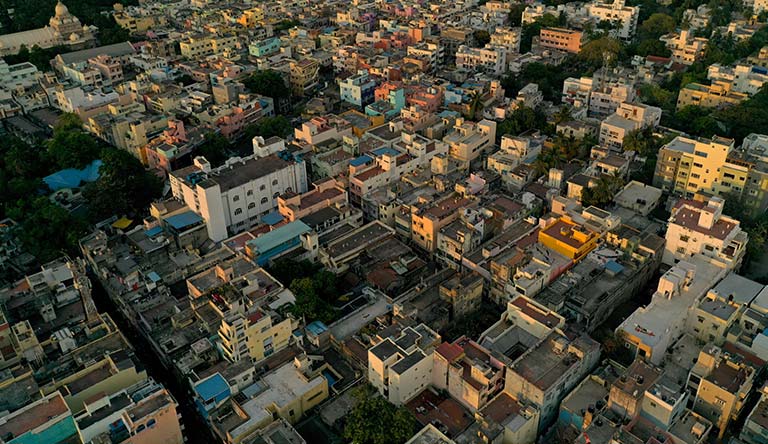 aerial-view-of-town-in-chennai-india