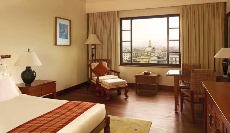 Hyatt-Regency-Kathmandu-King-Bed-with-Stupa-View