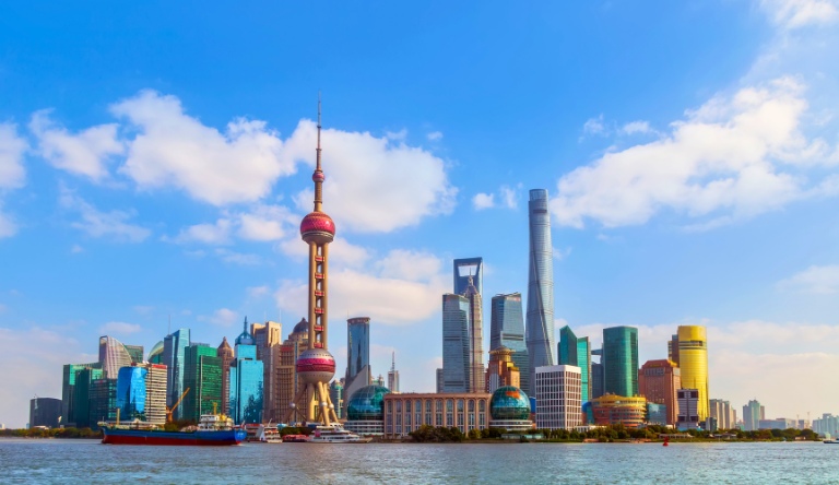 China with Beijing and Shanghai