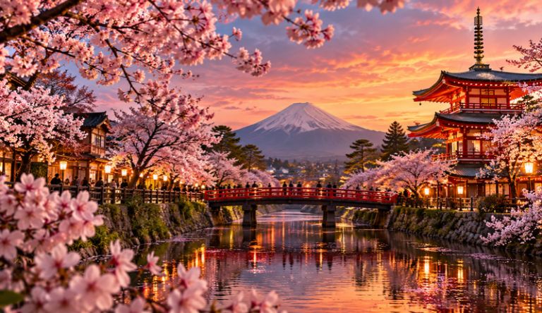 Cherry blossoms in Japan